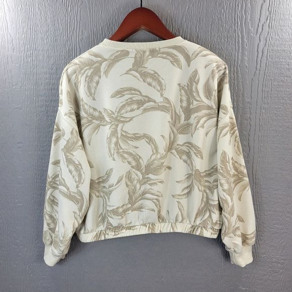 Z Supply cropped sweater long sleeve athletic comfy shirt top Womens Small tan - Picture 3 of 6